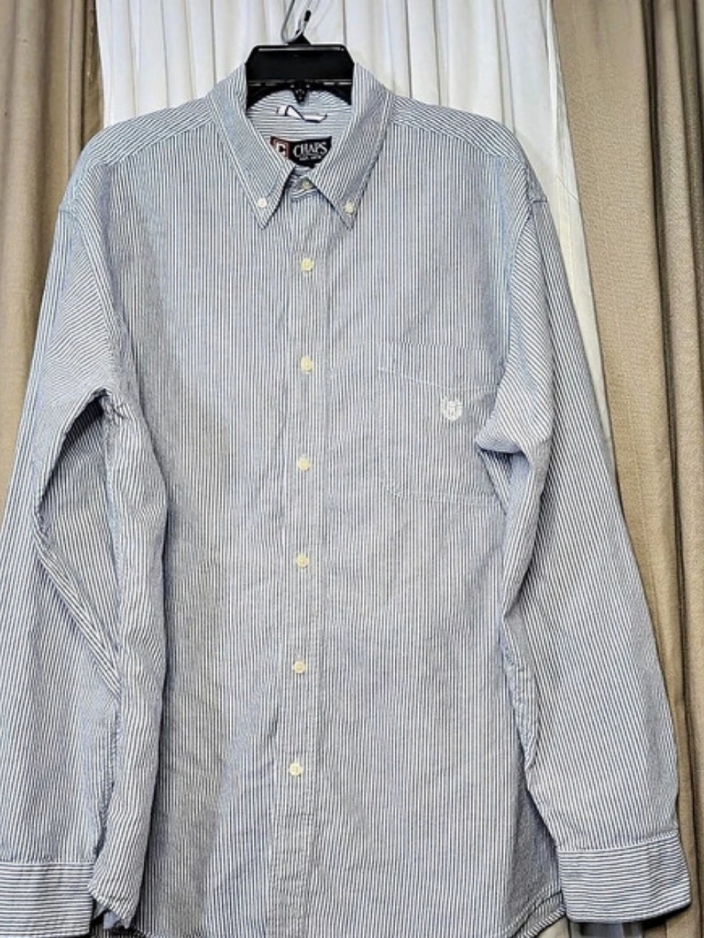 Chaps Men's Striped Cotton Button Down XL Like New